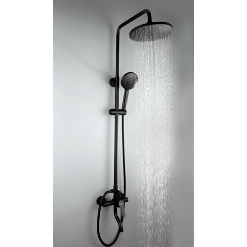 Душевая система с тропическим душем AVAPAX Elbe черный (AP01252B)