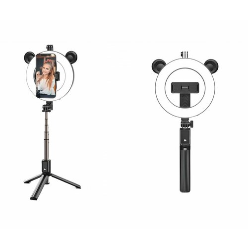 6931474743503 Кольцевая лампа Borofone BY6 PerfectPi с беспроводным пультом трипод 60-95 см диаметр лампы 17 см в коробке 208900₽