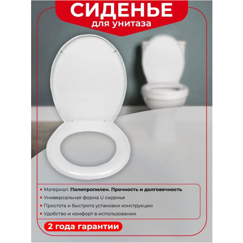 Крышка-сиденье для унитаза пластиковое с креплениями 1270₽