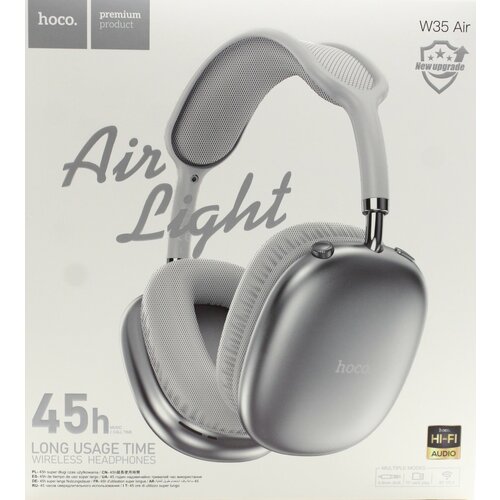 Bluetooth наушники HOCO W35 Air Triumph BT53 35 мм MicroSD накладная Белые 1714₽
