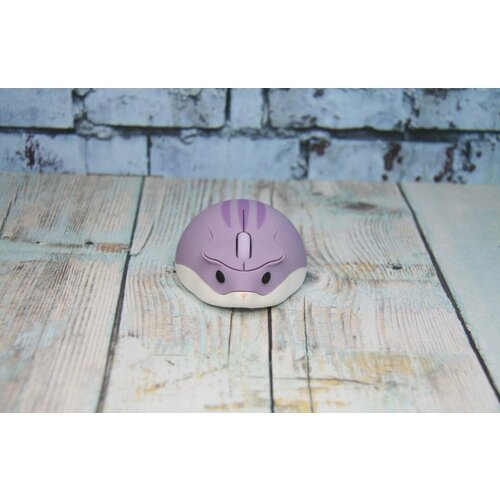 Компьютерная мышь хомячок мышь беспроводная оптическая эргономичная CHUYI 24G Мышка с глазами фиолетовая 139000₽