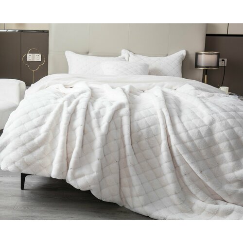 K-415-16 Покрывало декоративное Shinshilla point светлый крем 160х220 KAZANOVA 7313₽