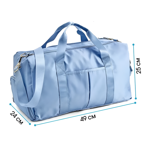 Сумка дорожная ForAll 30 л 24х25х49 см ручная кладь голубой 950₽