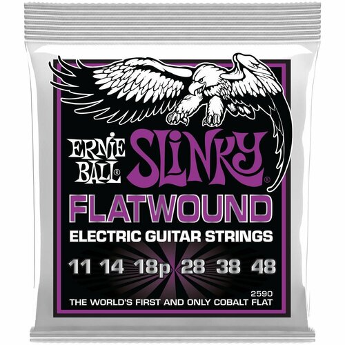 Струны для электрогитары Ernie Ball 2590 Slinky Flatwound Power 11-48 4004₽