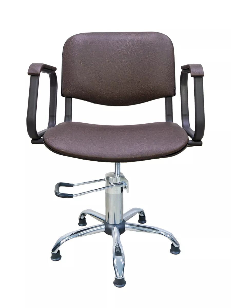 Кресло парикмахерское Kontakt пятилучие коричневое — фото 1