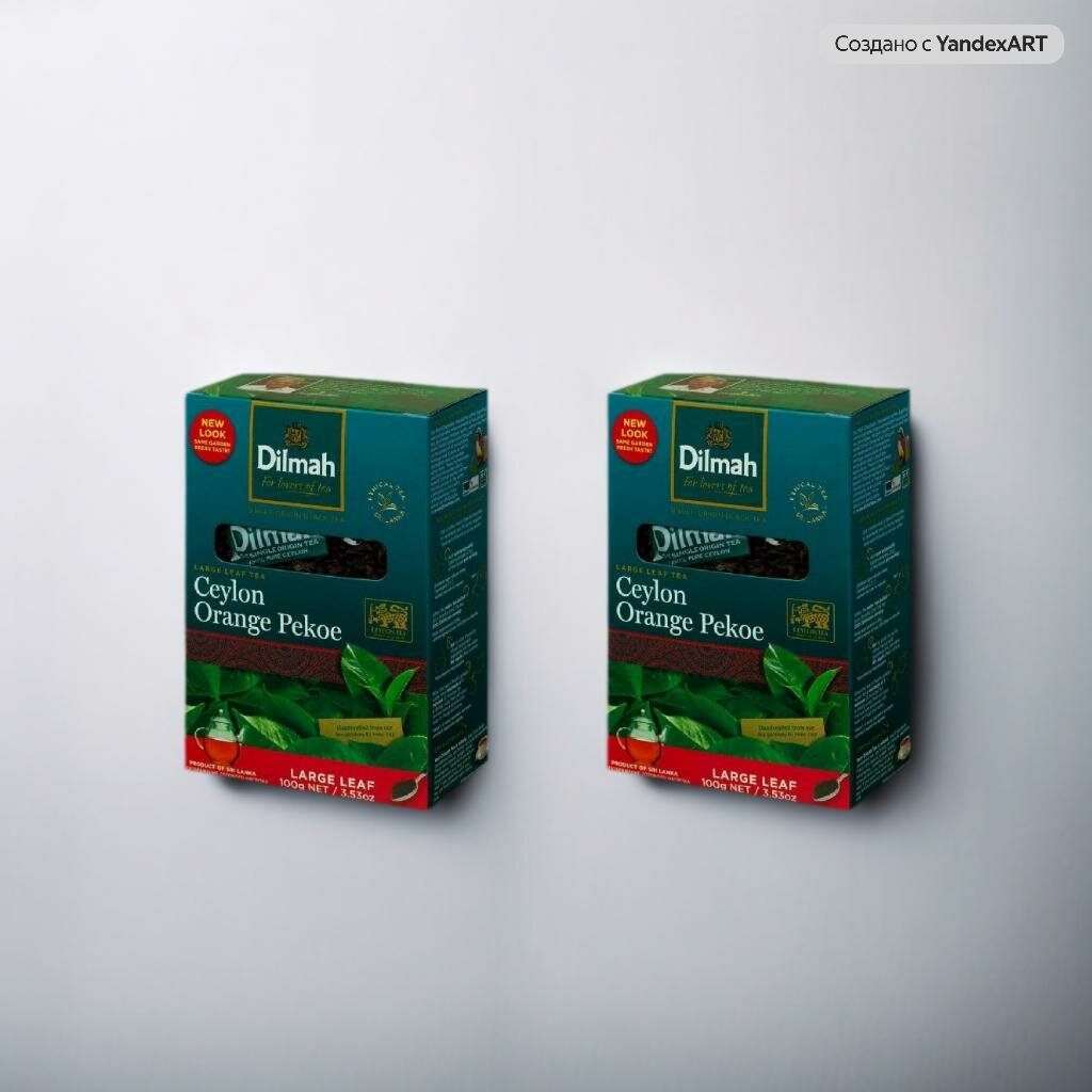 Чай черный рассыпной Dilmah, Цейлонский, крупнолистовой, 100 г, 2 шт