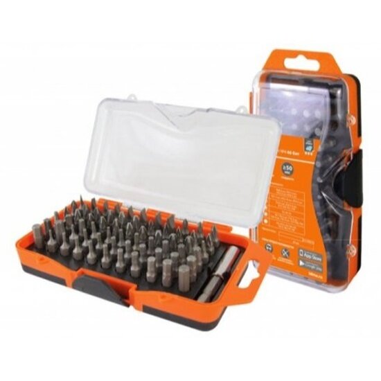 Набор бит Tdm Electric №4, 66 бит: SL, PH, PZ, HEX, TORX, SQ, удлинитель, сталь CR-V, в пласт. держ.«Алмаз»