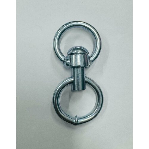 Вертлюг большой с кольцом, общая длина 9,3см, диаметр кольца 4,3см, толщина проволоки 0,6см/Амуниция для собак