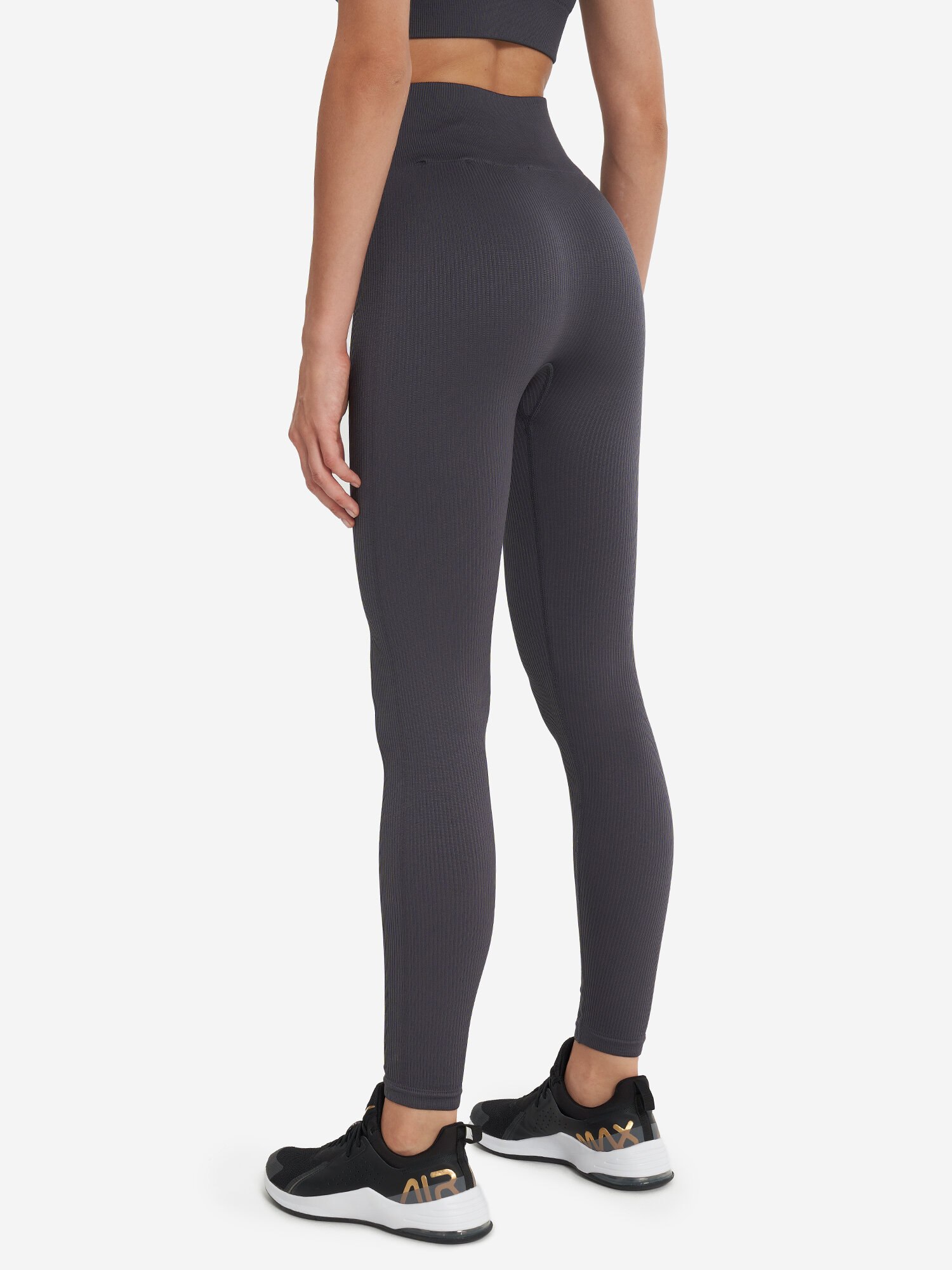 Легинсы спортивные MATRIX SPORT MPF Ribbed Seamless Leggings, размер 42, темно-серый — фото 1
