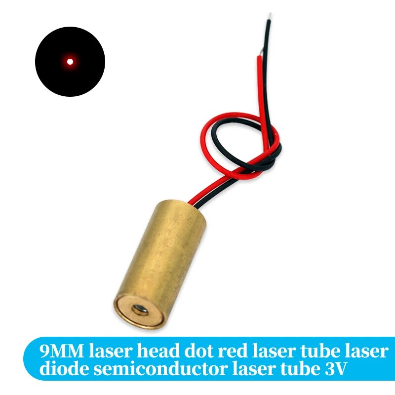 Лазерный диодный модуль красный 650нм 9мм 3В 50МВт, Point laser, 1 Pcs