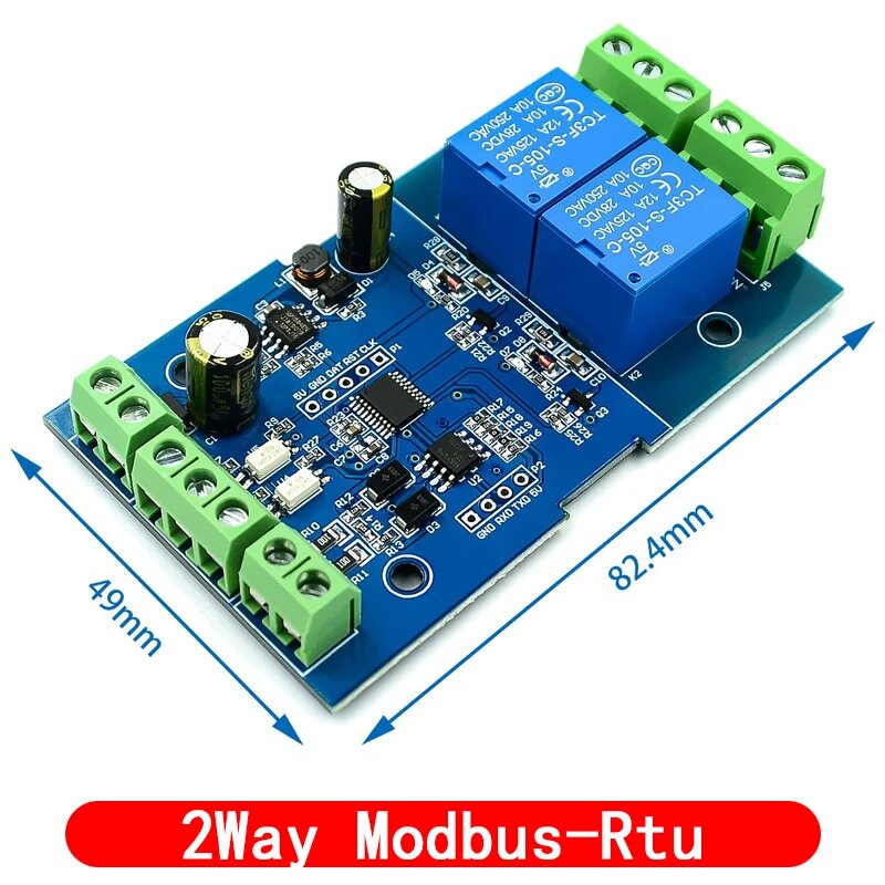 Четырехканальный релейный модуль Si Tai&SH Modbus-Rtu 1/2 Channel, 2Way