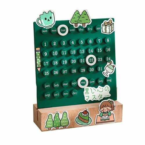 Креативный настольный календарь с ручным управлением, акриловый настольный календарь, украшения для дома, 3 кольца, наклейки, запись даты, подарок