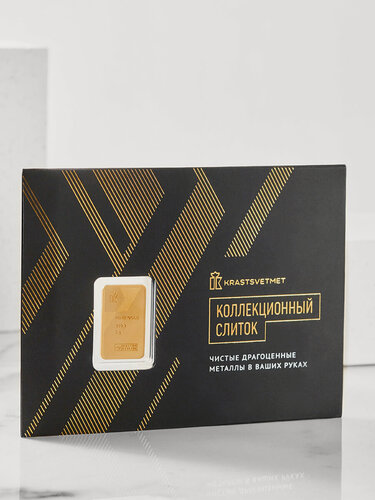 Изображение товара Krastsvetmet Слиток золота ювелирный 999 пробы 5 грамм