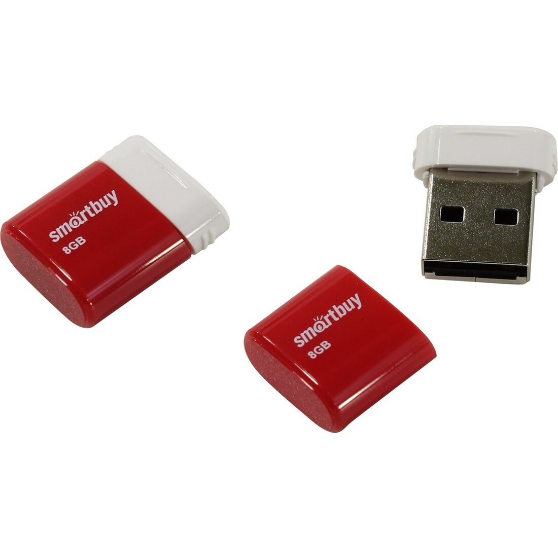 Накопитель USB 2.0 8 Гб Smartbuy SB8GBLara-R, пластик, красный