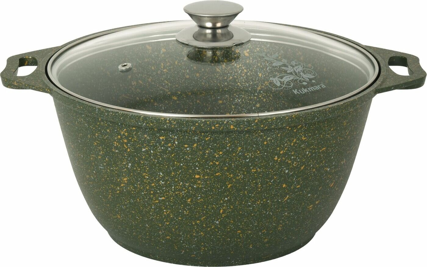 Кастрюля кукмор к31tsml а/пр литая 3,0л стекл/кр Trendy style malachite