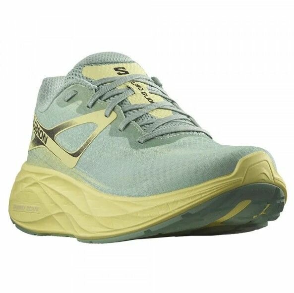 Кроссовки Salomon AERO GLIDE М, размер 12 UK, зеленый, желтый, золотой — фото 1