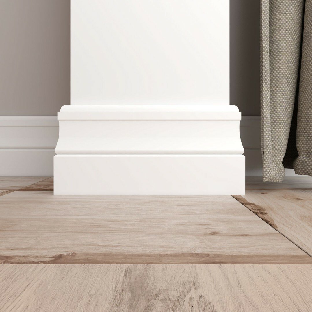 Плинтус Ultrawood BASE 015, ЛДФ-декор, влагостойкий, ударопрочный, 2.4м, под покраску, 1 шт.