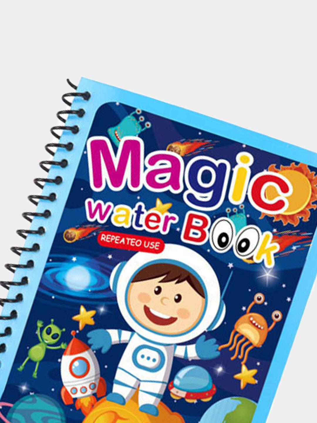 Magic Water Book многоразовая детская книжка для рисования водой, Бежевый меланж — фото 1