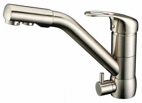 Смеситель для кухни под фильтр ZorG Sanitary ZR 400 KF-12 NICKEL