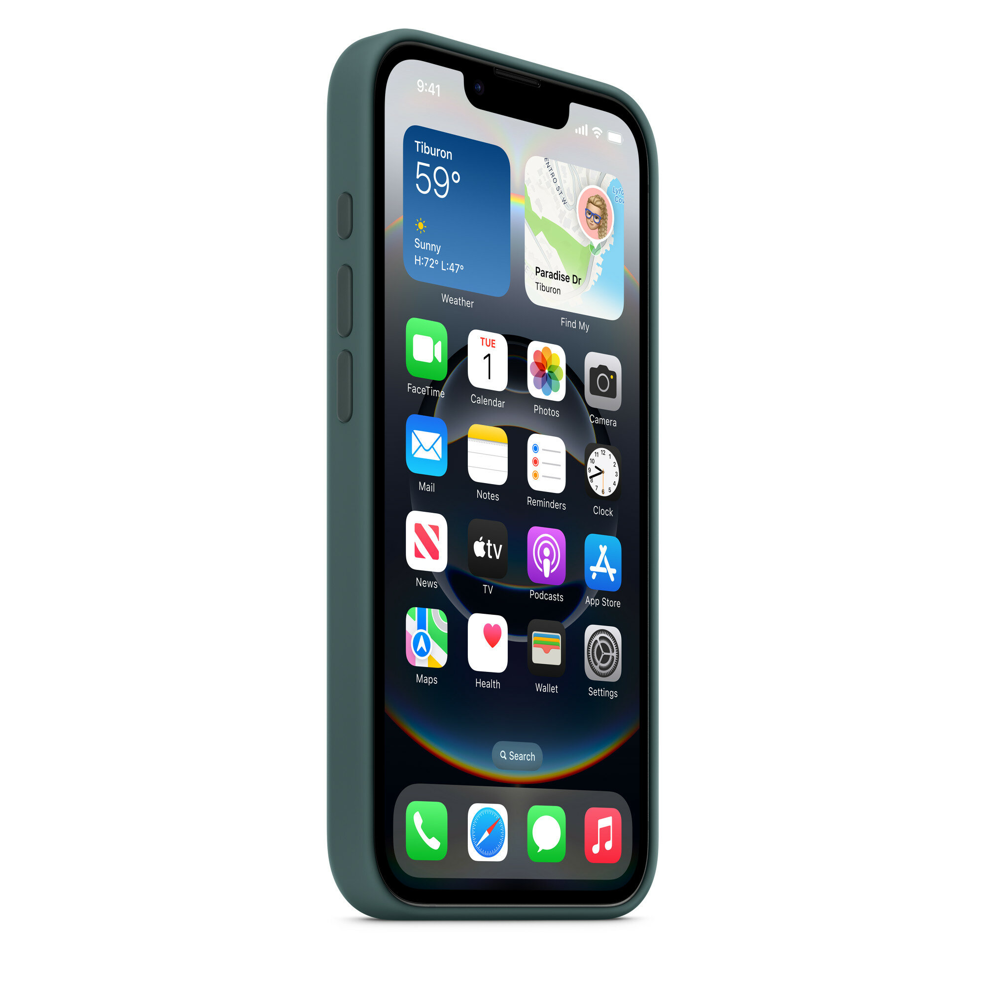 Чехол силиконовый MagSafe для iPhone 16e Lake Green / Silicone case MagSafe для айфон 16е - Зеленый — фото 1