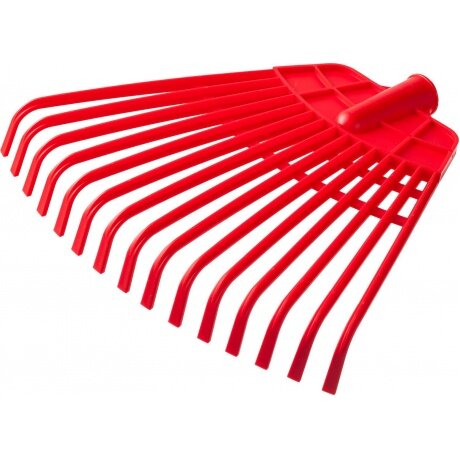 Грабли веерные пластиковые GRINDA GQ-15 15 плоских зубцов без черенка