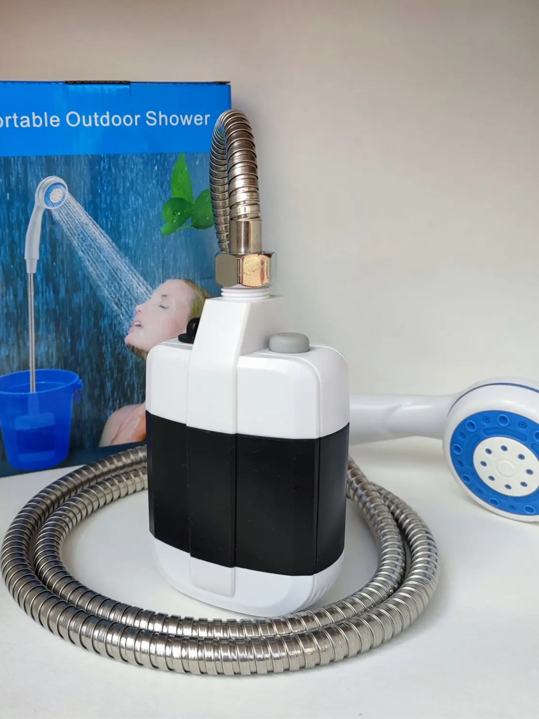 Портативный душ Outdoor Shower – аккумуляторный 2200мАч, USB зарядка, насос и крепление для кемпинга и дачи