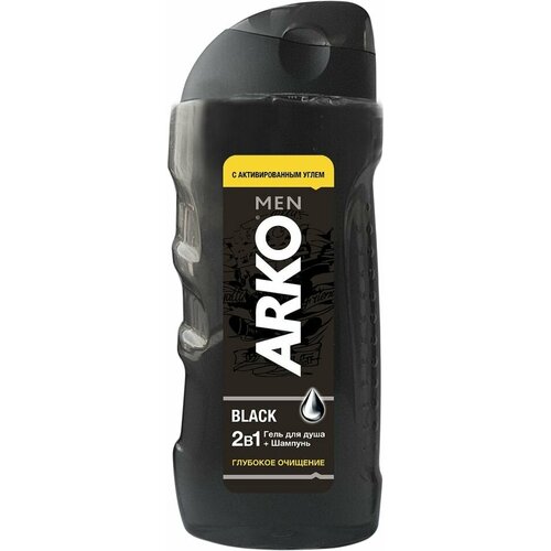 Гель для душа и Шампунь Arko Men Black 2в1 260мл х 3шт