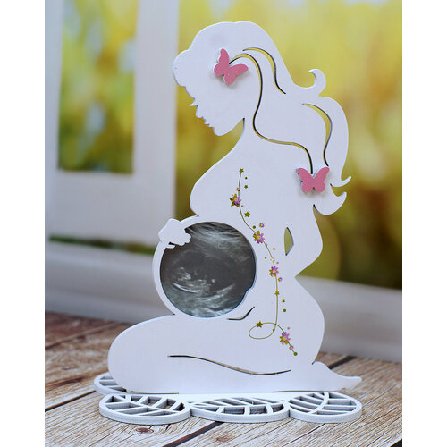 Фоторамка Аркона Мама дерево белая для снимка УЗИ 1299₽