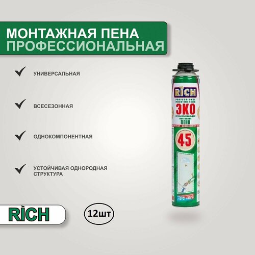 Профессиональная монтажная Пена RICH 45 12шт