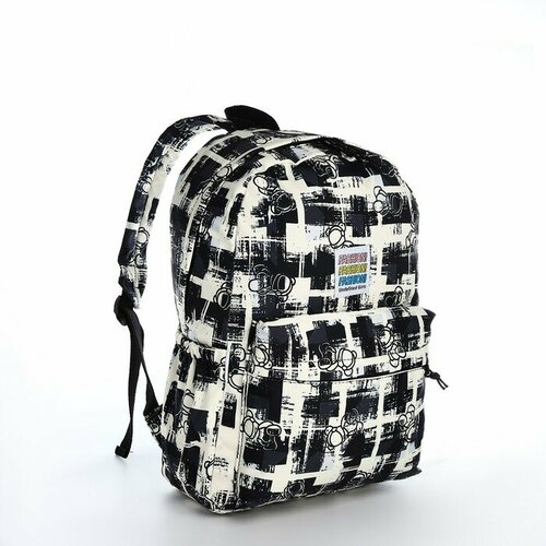 Рюкзак школьный из текстиля на молнии, 3 кармана, цвет чёрный блюдо 41 см фигурное квадратное н н chodov корона гуси 042246