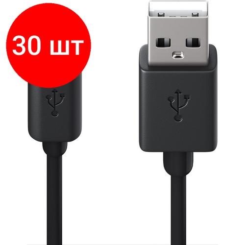Комплект 30 штук, Кабель USB 2.0 - USB Type-C, М/М, 2 м, Red Line, чер, УТ000017102 кабель red line usb 2 0 usb type c 2 метра черный ут000017102