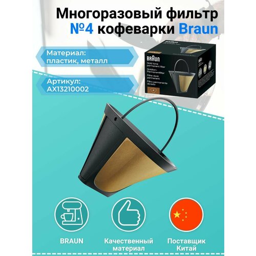 Фильтр многоразовый для капельных кофеварок Braun