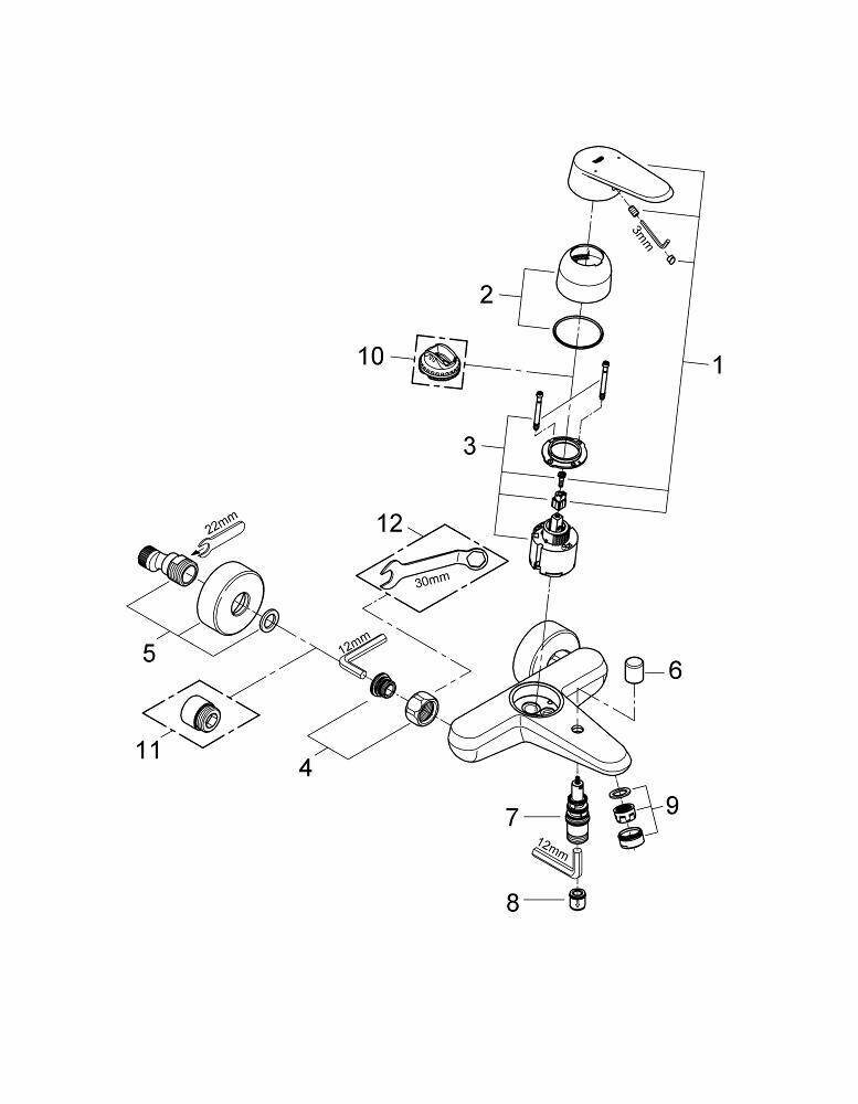 Смеситель для ванны Grohe - фото №20