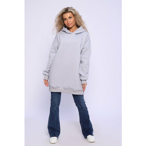 фото Худи натали, размер 50, серый, голубой