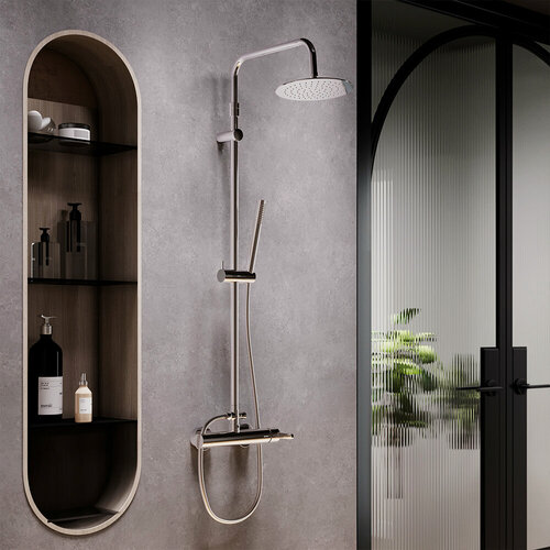 Изображение товара Душевая система Damixa Scandinavian Pure, тропический душ, латунь, нержавеющая сталь