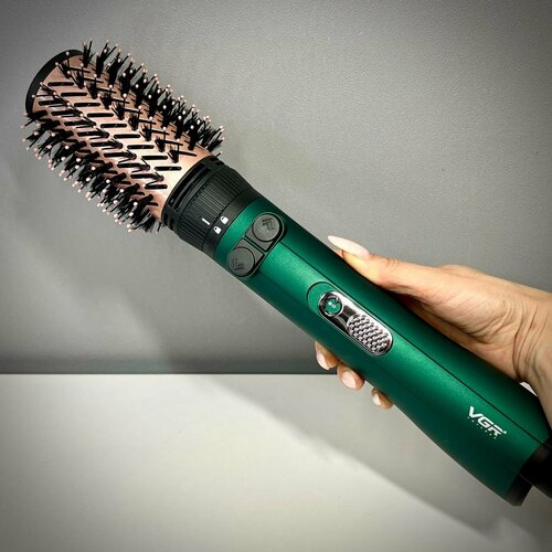 Фен-щетка с вращением 2 в 1 - для объема выпрямления и завивки волос 3300₽