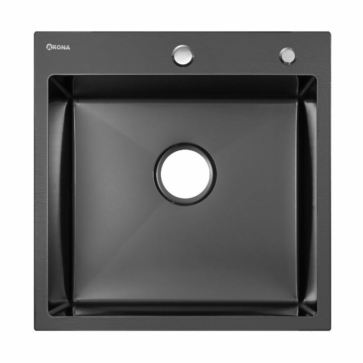 Кухонная мойка из нержавеющей стали ARONA ARS 500*505 BLACK PVD NANO - фотография № 1