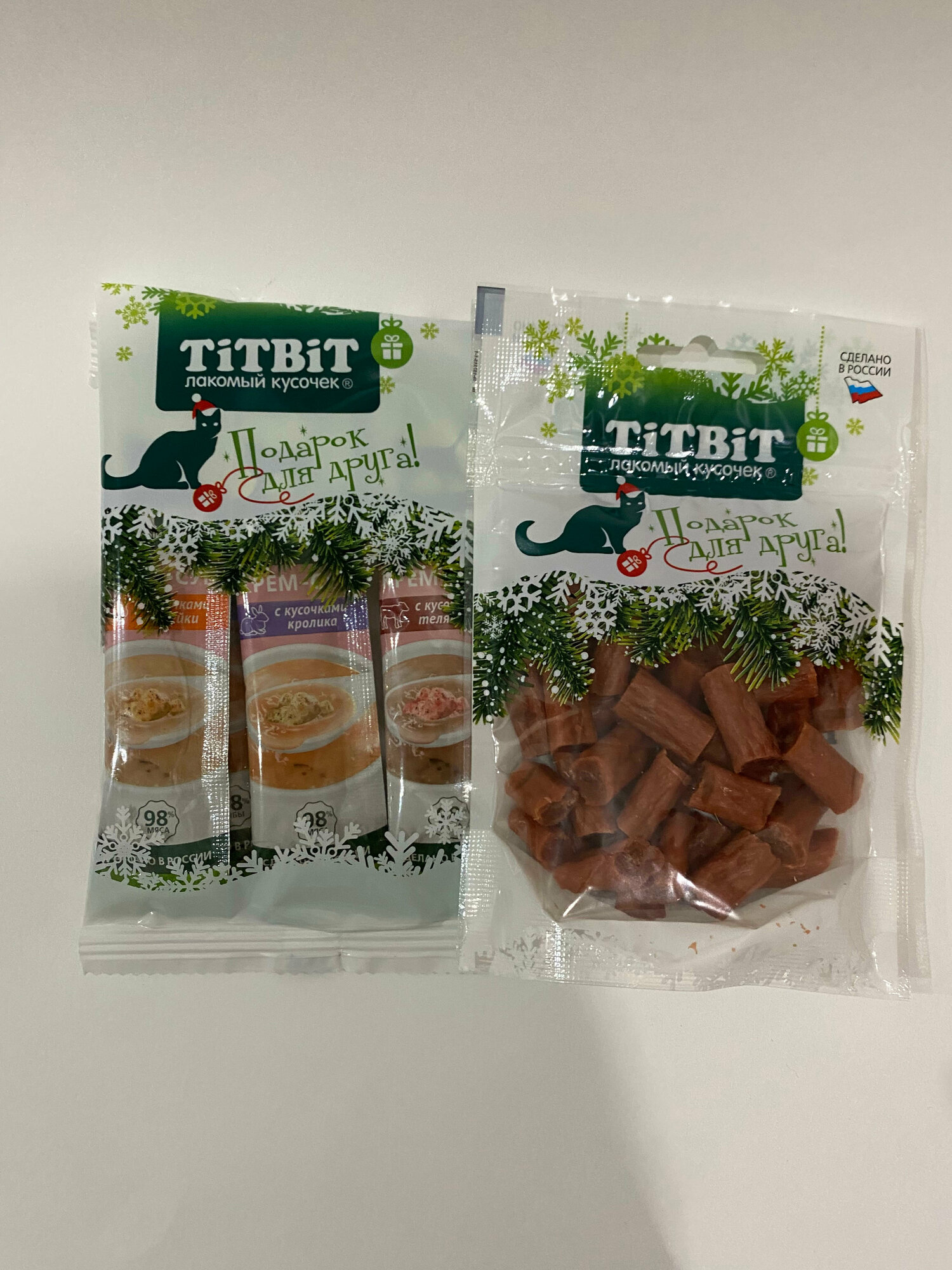 Новогодний набор лакомств для кошек TitBit