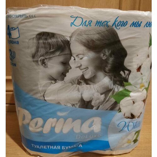 Туалетная бумага Perina белая трёхслойная 3уп по 4 шт 615₽