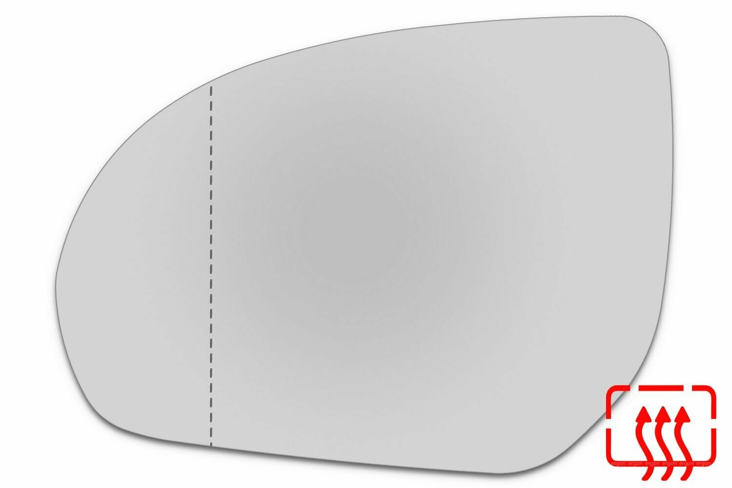 Элемент зеркала KIA Rio III c 2011 по 2016 левый асферический c обогревом 50221106