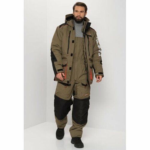 Костюм зимний HUNTSMAN Siberia цвет Хаки/Черный ткань Breathable, разм. 64-66/182-188