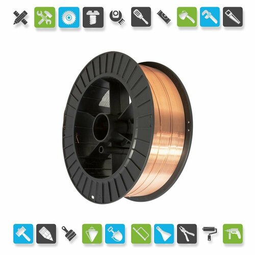 Проволока сварочная СВ08Г2С д12 омед катушка 5кг аналог ER70S-6 FOXWELD 2590₽