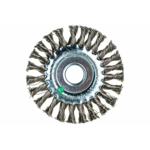 Щетка дисковая жгутовая 13-031 125 мм; 22,2 для УШМ, ворс витая нерж сталь 0,50 EuroBrush EB-DSS4