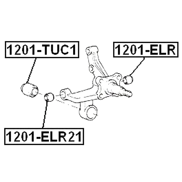 Сайлентблок Цапфы | Зад Прав/Лев | Cvkh-34; Gv0017; Hyab-Elr;1201-Elr;5521529000; Bh11022;271861; ASVA арт. 1201ELR