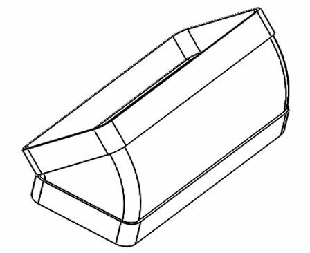 9292КВП45 Колено вертикальное ПВХ 45° 90х220, VS - фотография № 2