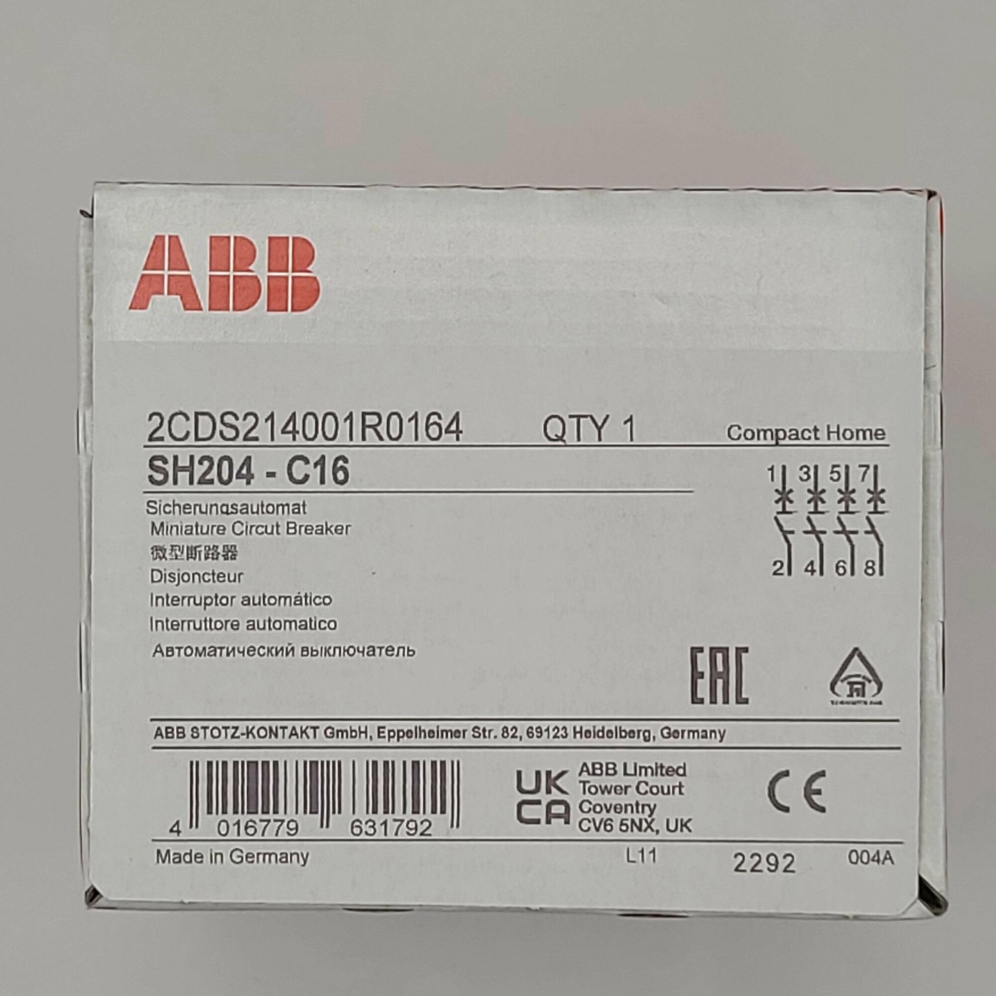 2CDS214001R0164 Автомат SH204 C 16 ABB - фото №15