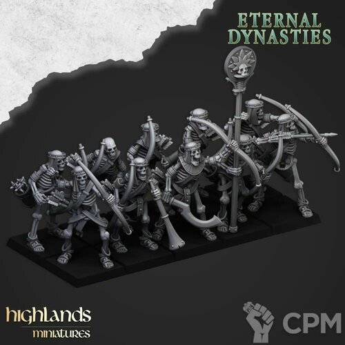 Warhammer Tomb Kings Skeletons Archers v1/Цари Гробниц Скелеты Лучники 1 warhammer fantasy tomb kings skull catapult набор фигурок для warhammer цари гробниц катапульта