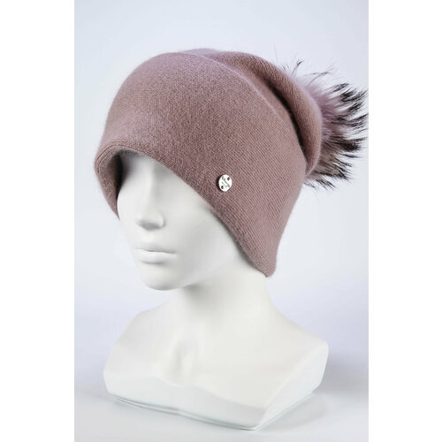 фото Шапка weaving design, размер uni, розовый