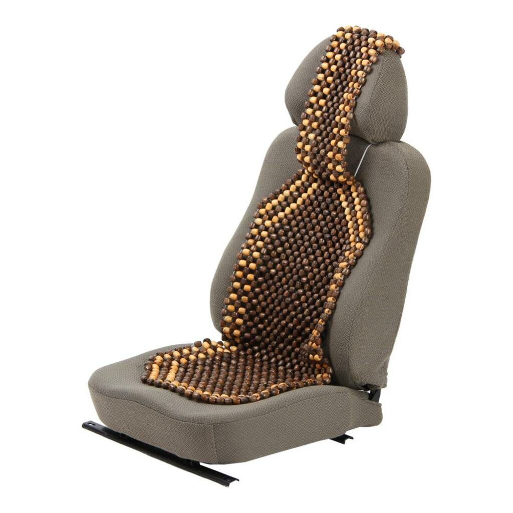 фото Накидка на сиденье массажная деревянная с сеткой черная NOVA BRIGHT