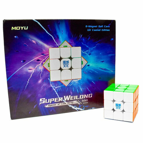 Кубик Рубика MoYu Super WeiLong 3x3x3 (8-Magnet Ball-Core + Spring + UV Coated)